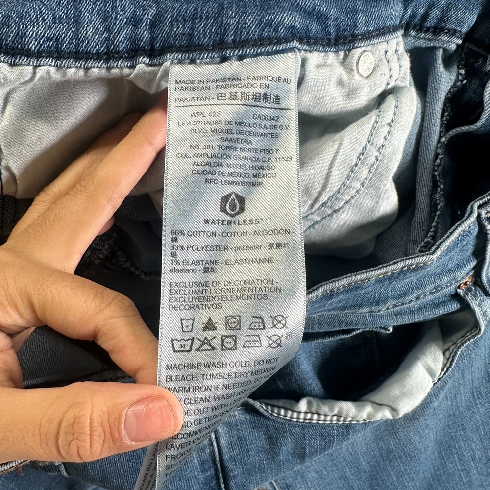 Signature by Levi Strauss Jeans Womens 20 Blue Denim Straight Slim Fit Mid-Rise - Picture 5 of 12